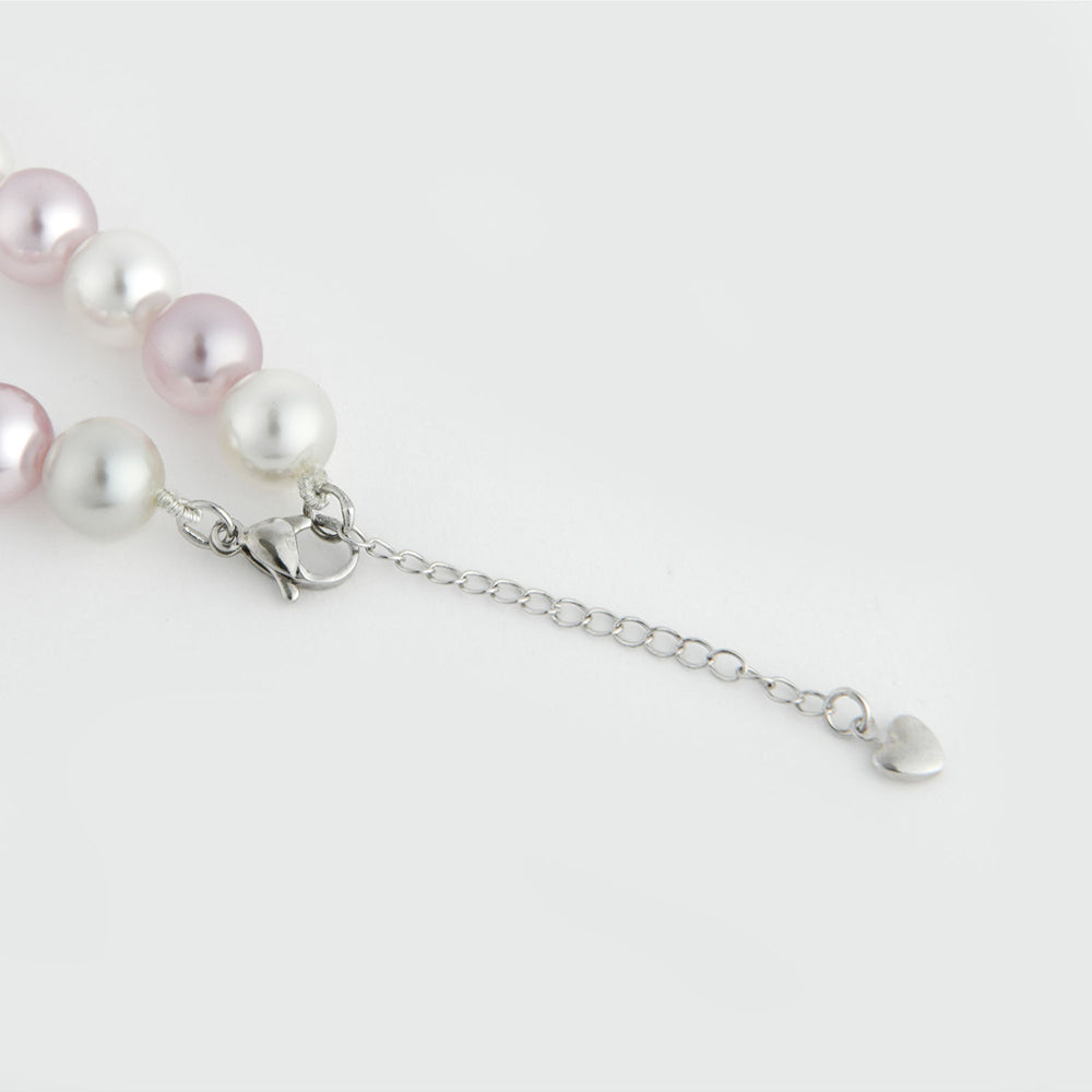 TOTAPARI Blush Pink And Bloom Pearls Necklace with Earrings