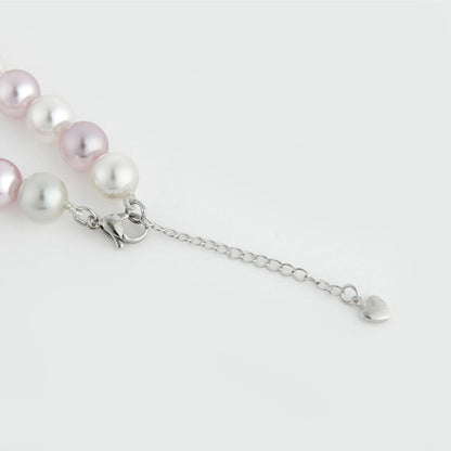 TOTAPARI Blush Pink And Bloom Pearls Necklace with Earrings