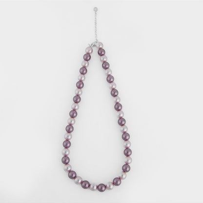 TOTAPARI Pink And Wine Pearl Necklace with Earrings