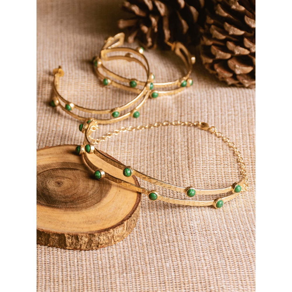 TOTAPARI Malechite Green Jewellery Set