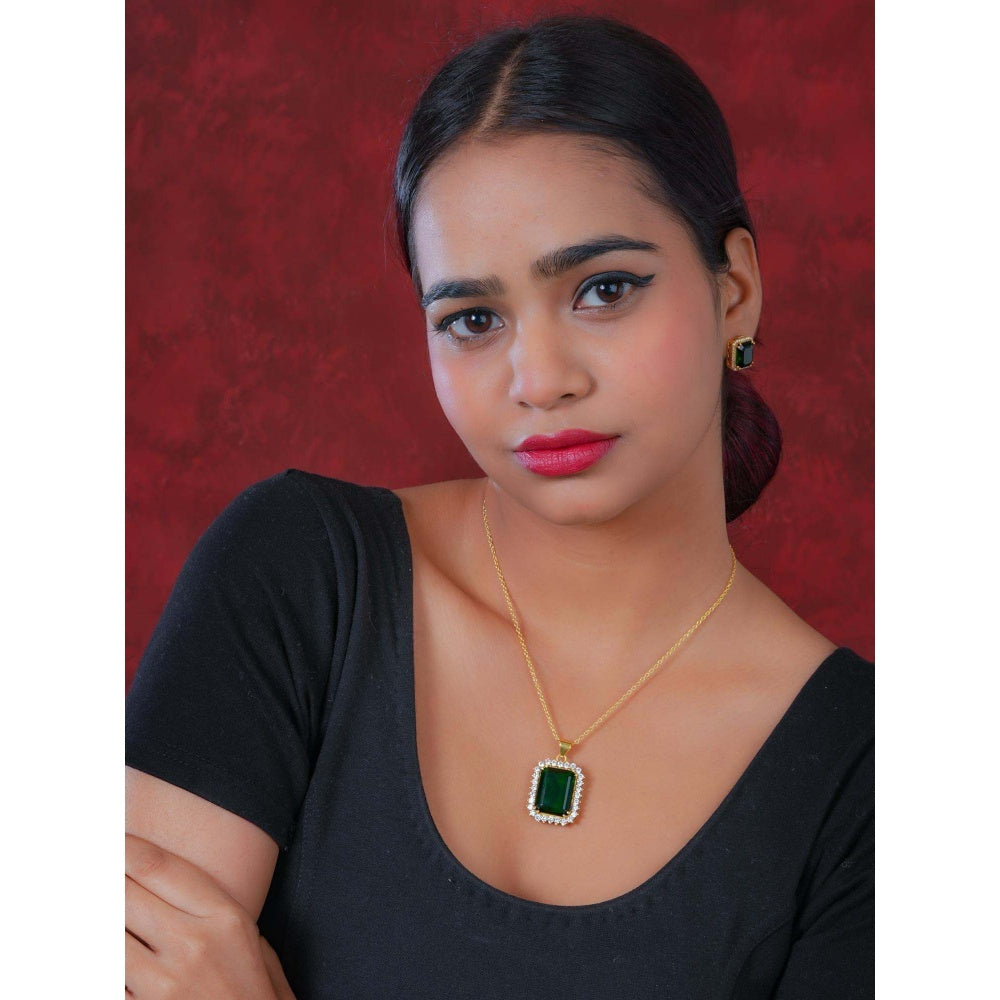 TOTAPARI Emerald Green Allure Jewellery Set