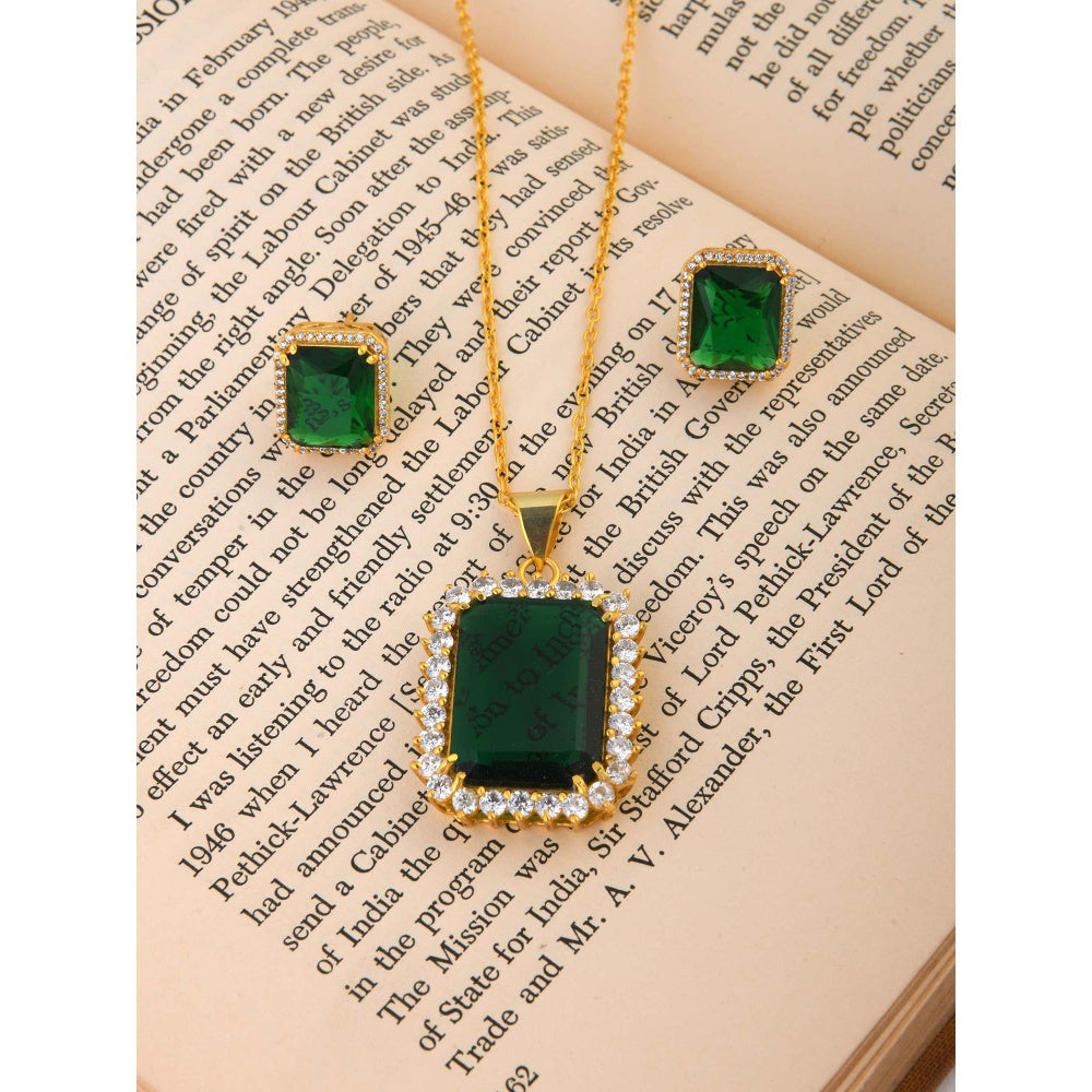 TOTAPARI Emerald Green Allure Jewellery Set