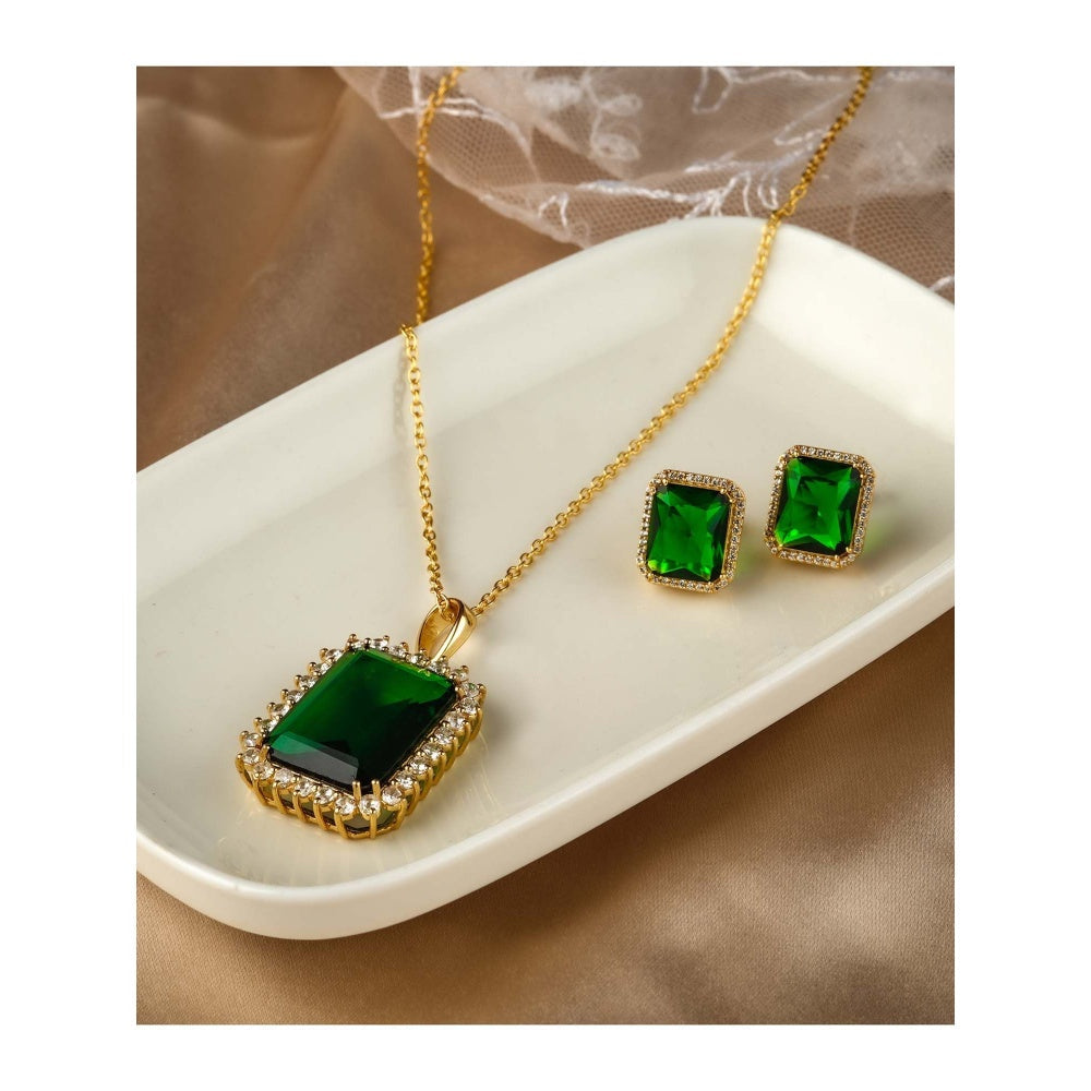 TOTAPARI Emerald Green Allure Jewellery Set