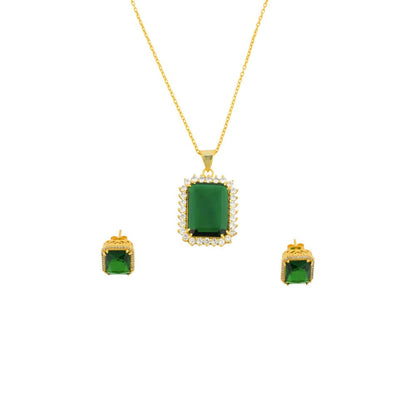 TOTAPARI Emerald Green Allure Jewellery Set