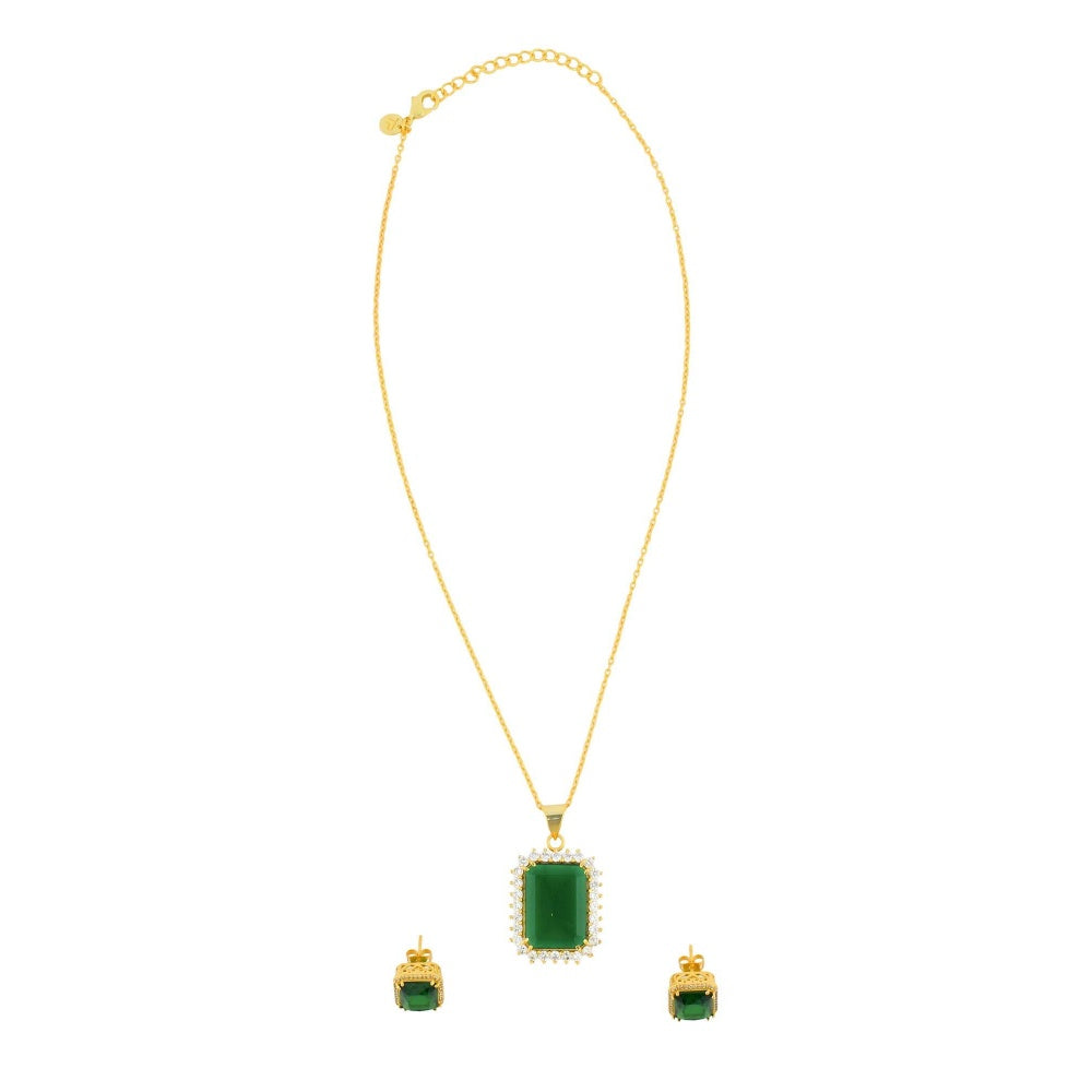 TOTAPARI Emerald Green Allure Jewellery Set