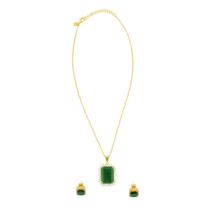 TOTAPARI Emerald Green Allure Jewellery Set
