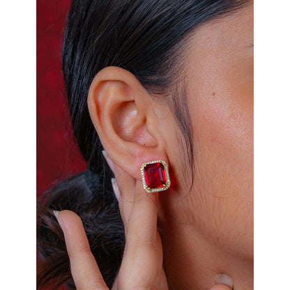 TOTAPARI Ruby Red Radiance Jewellery Set