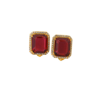TOTAPARI Ruby Red Radiance Jewellery Set