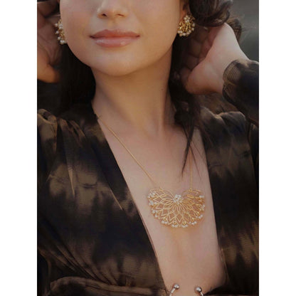 TOTAPARI Gold Water Lily Jewellery Set