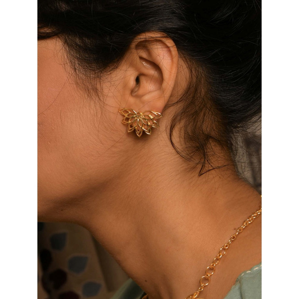 TOTAPARI Gold Lotus Bloom Jewellery Set