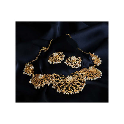 TOTAPARI Gold Padma Haar Jewellery Set
