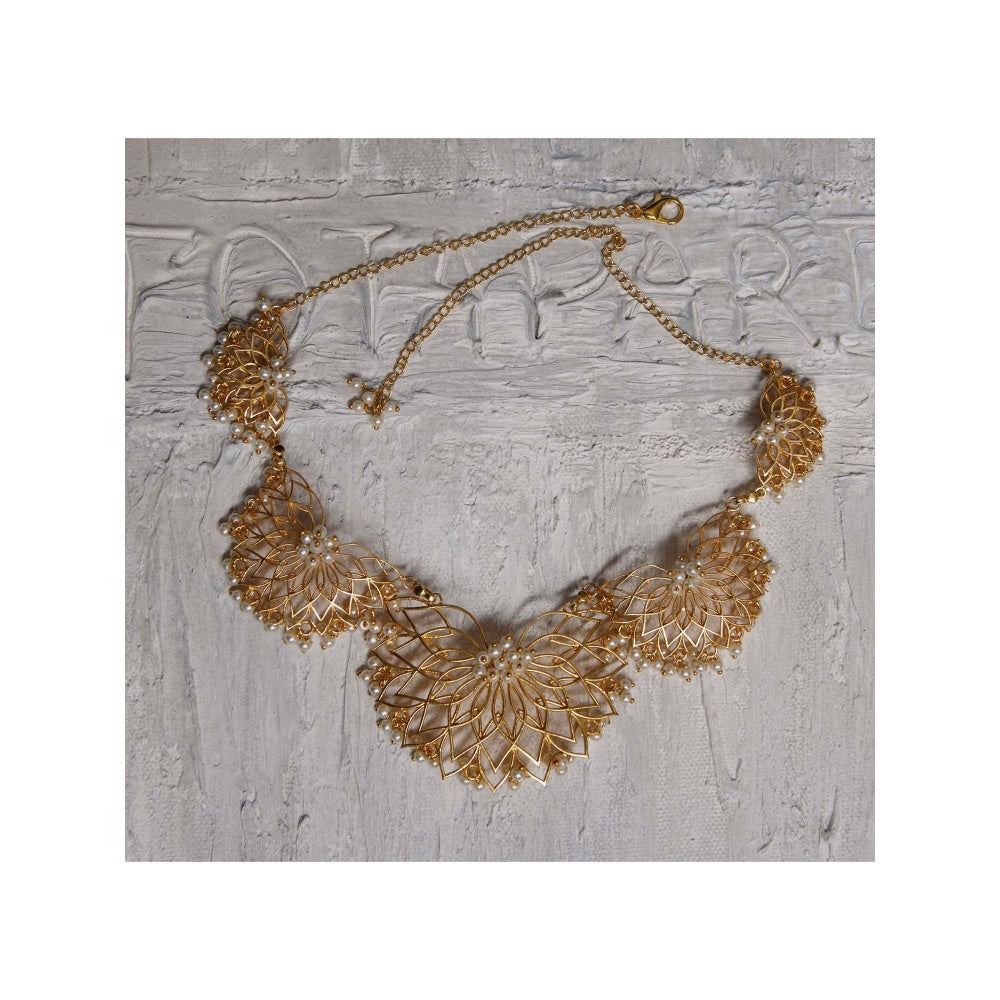 TOTAPARI Gold Padma Haar Jewellery Set