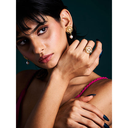 Trazenie Nargis Jewellery Set -Earrings with Ring