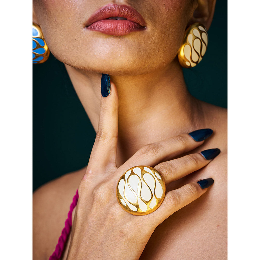 Trazenie Moh Maya Jewellery Set-Earrings with Necklace with Ring