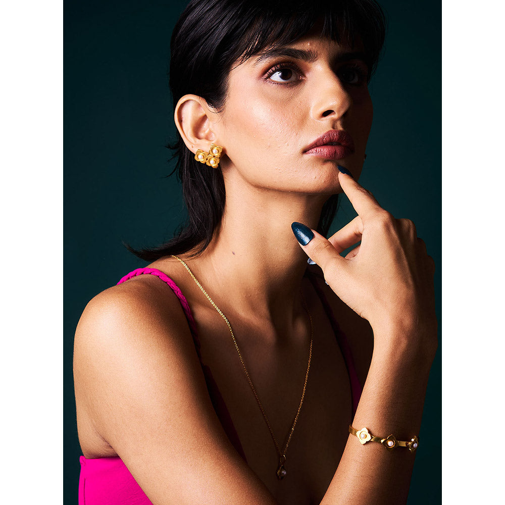 Trazenie Chameli Jewellery Set - Studs with Choker with Bracelet