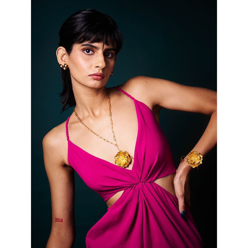 Trazenie Champa Jewellery Set - Long Necklace with Bracelet