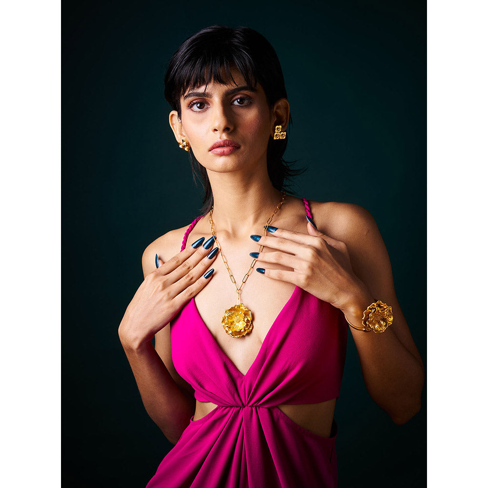 Trazenie Champa Jewellery Set - Long Necklace with Bracelet