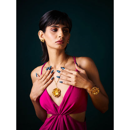 Trazenie Champa Jewellery Set - Long Necklace with Bracelet
