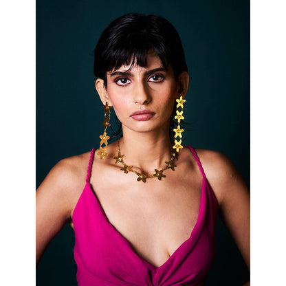 Trazenie Kamal Aankhen Jewellery Set-Earrings with Necklace