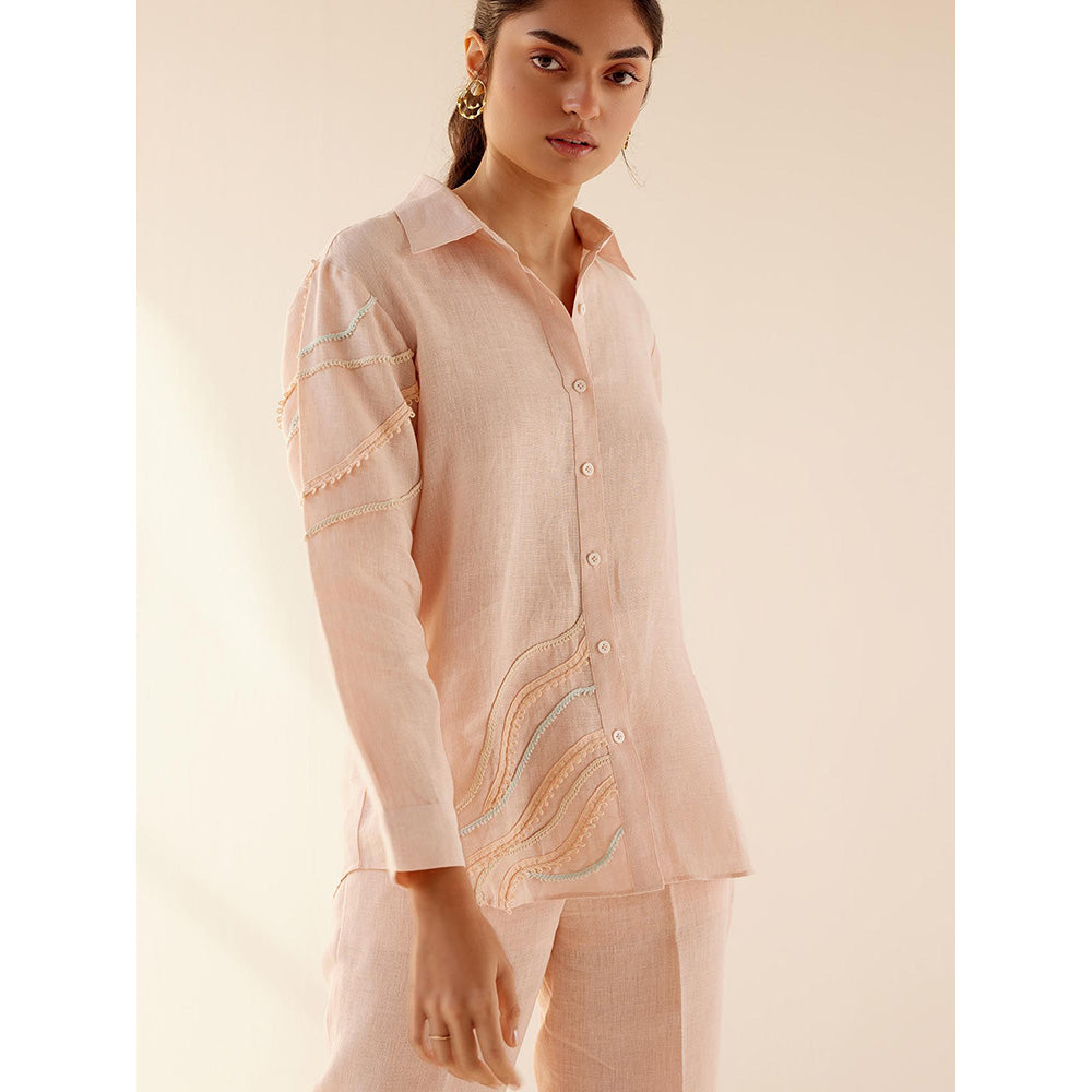 TRISARA Pink Linen Dune Co-Ord (Set of 2)