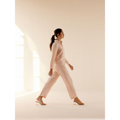 TRISARA Pink Linen Dune Co-Ord (Set of 2)