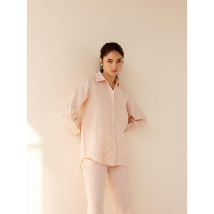 TRISARA Pink Linen Dune Co-Ord (Set of 2)