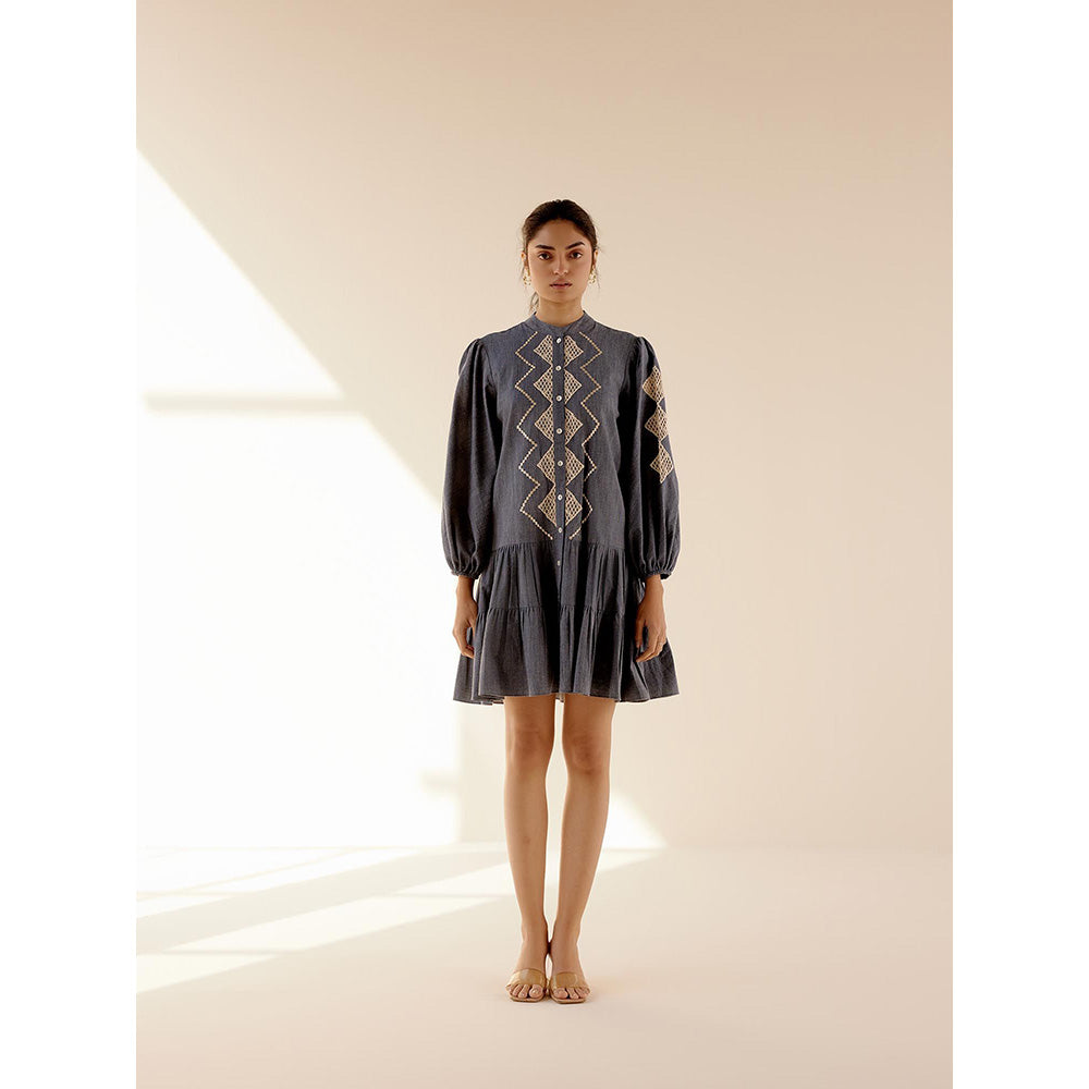 TRISARA Grey Bluebell Dress with Belt (Set of 2)