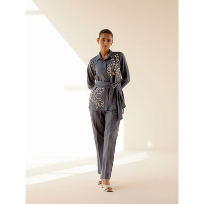 TRISARA Grey Blossom Co-Ord (Set of 3)