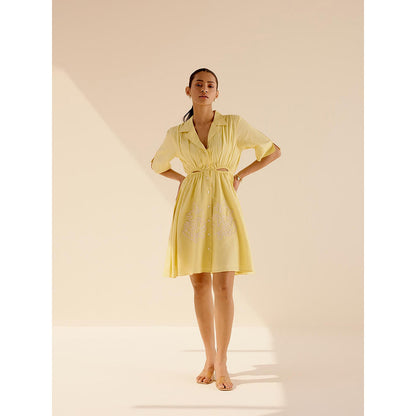 TRISARA Yellow Petal Dance Dress