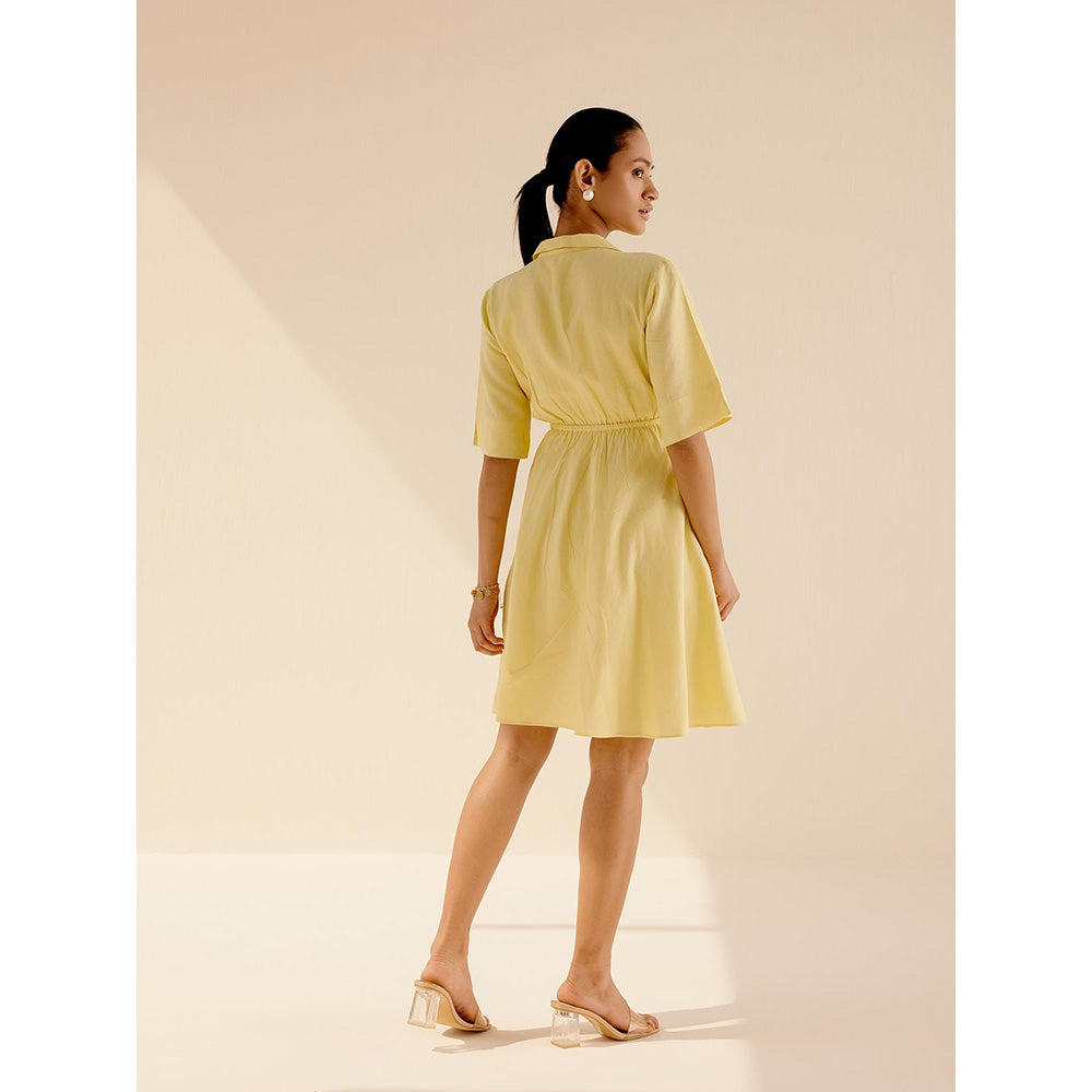 TRISARA Yellow Petal Dance Dress