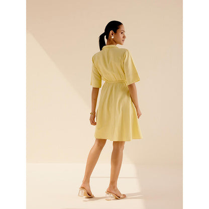 TRISARA Yellow Petal Dance Dress