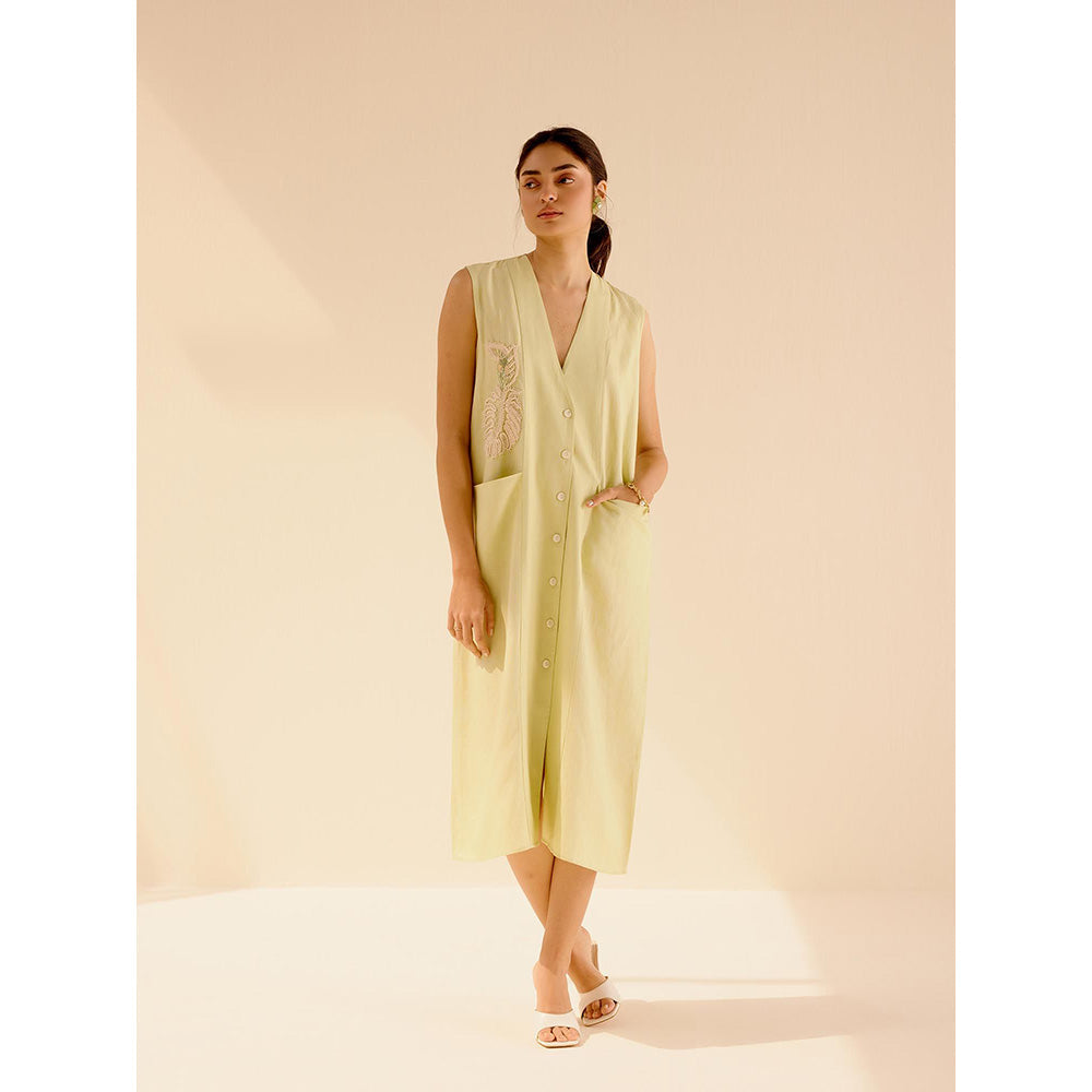 TRISARA Yellow Sunflower Petal Dress