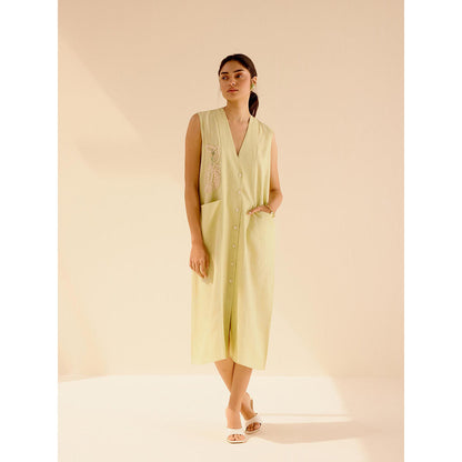 TRISARA Yellow Sunflower Petal Dress
