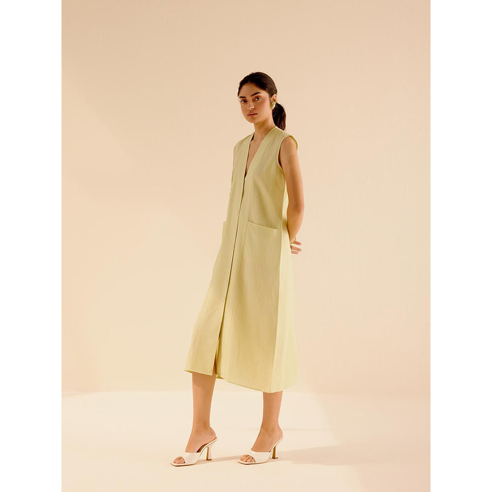 TRISARA Yellow Sunflower Petal Dress