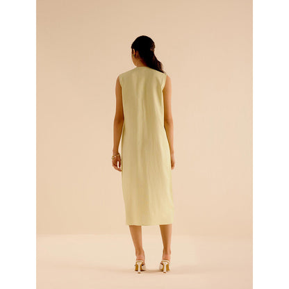 TRISARA Yellow Sunflower Petal Dress