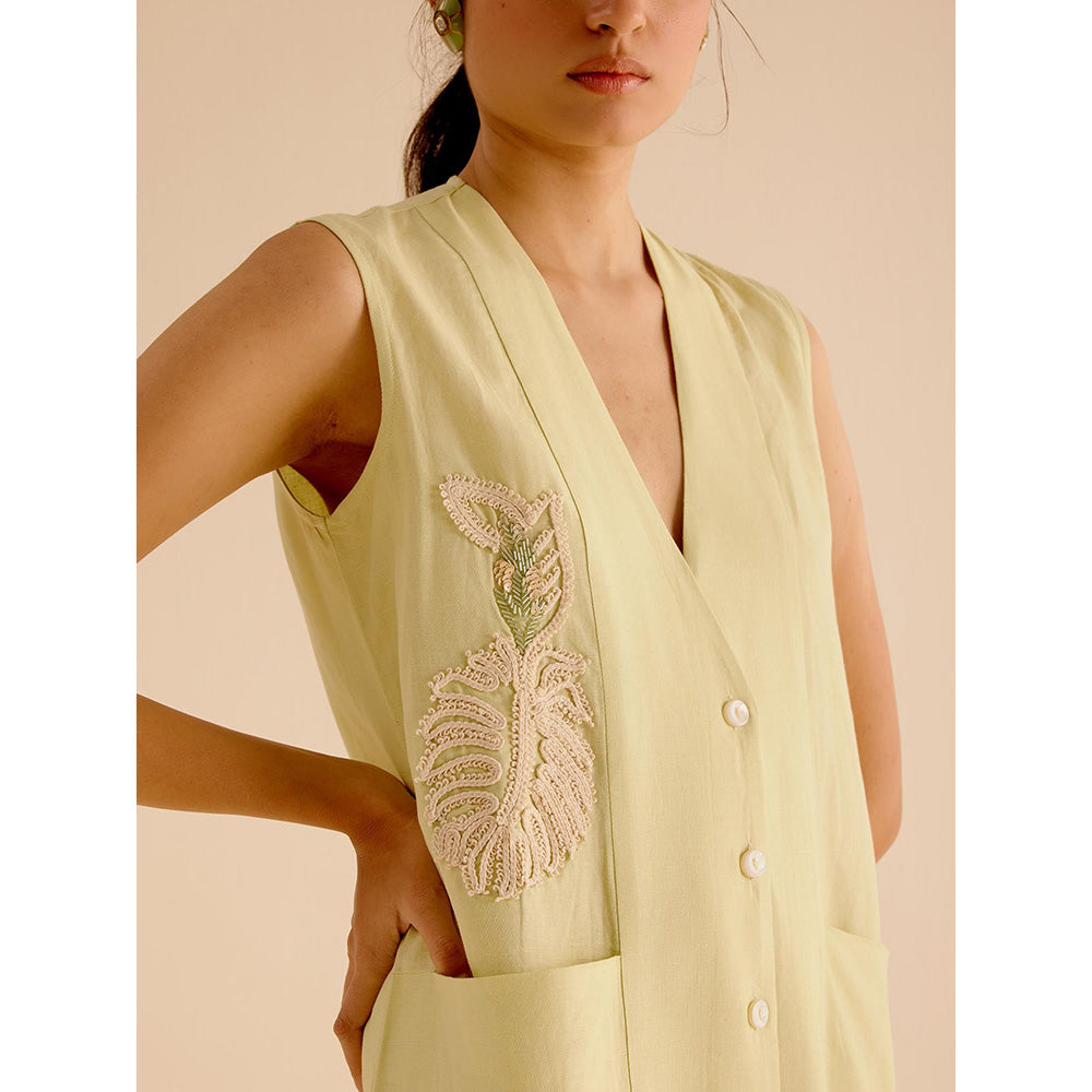 TRISARA Yellow Sunflower Petal Dress