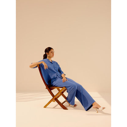 TRISARA Blue Wild Rose Co-Ord (Set of 2)