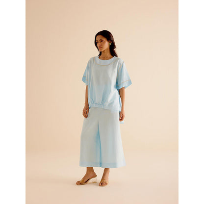 TRISARA Blue Picnic Co-Ord (Set of 2)
