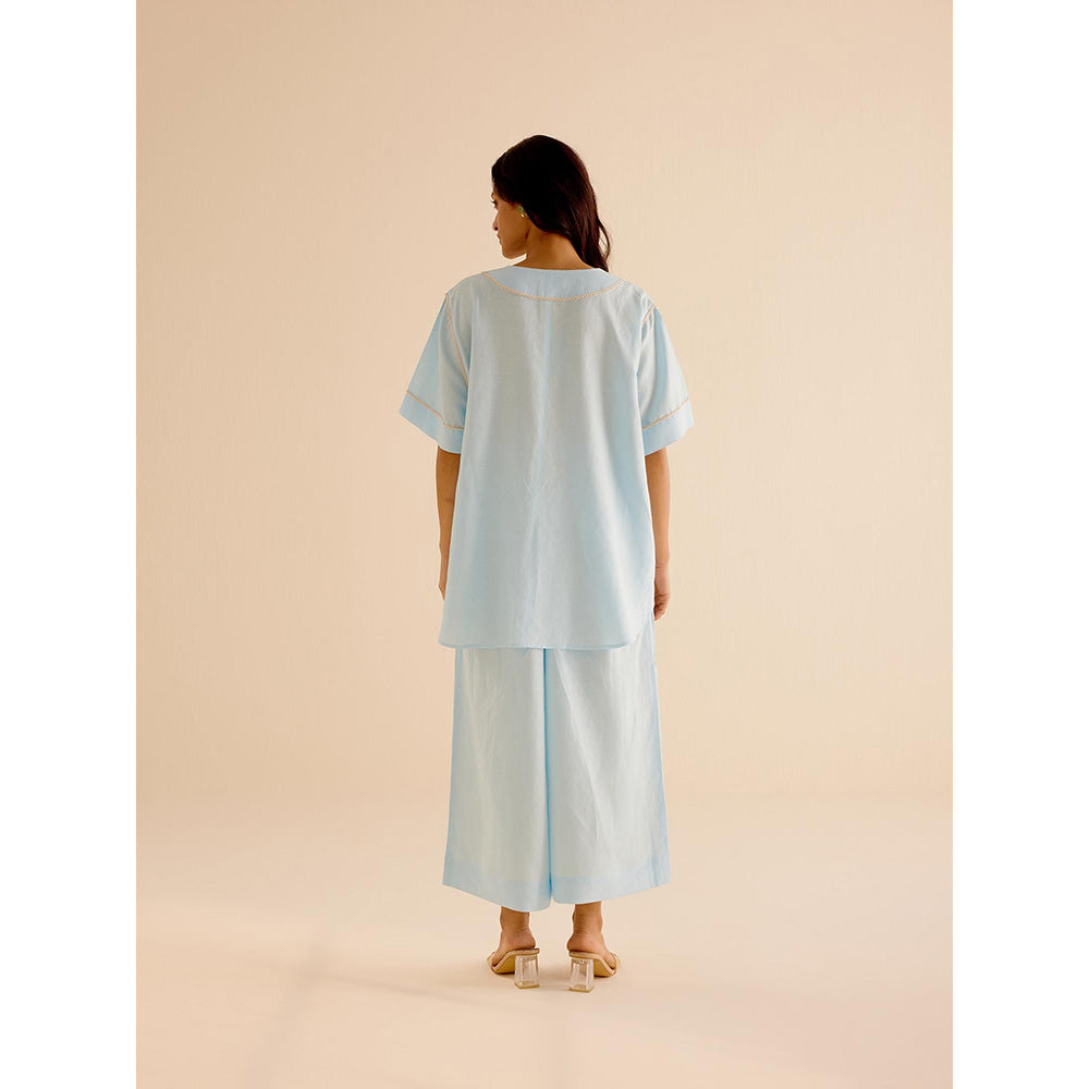 TRISARA Blue Picnic Co-Ord (Set of 2)