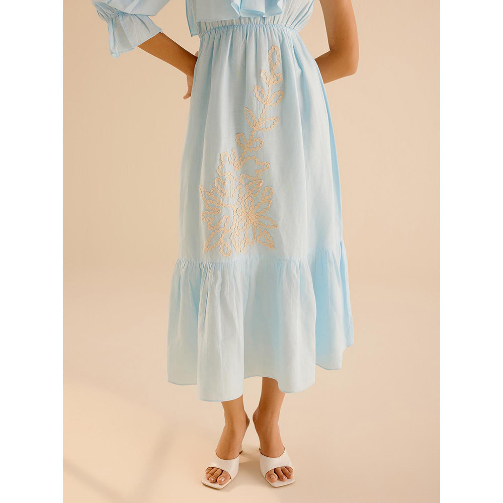 TRISARA Blue Florentine Dress