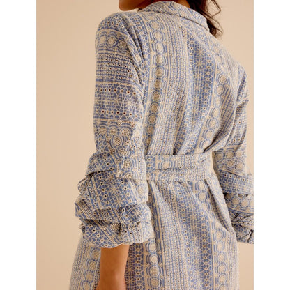 TRISARA Blue Dreamer Dress with Belt (Set of 2)