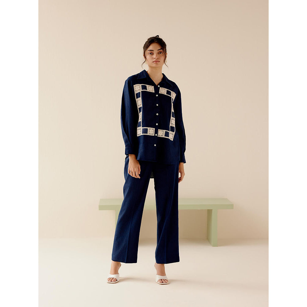 TRISARA Navy Blue Rhythm Co-Ord (Set of 2)
