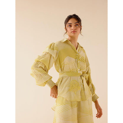 TRISARA Yellow Oasis Co-Ord (Set of 3)