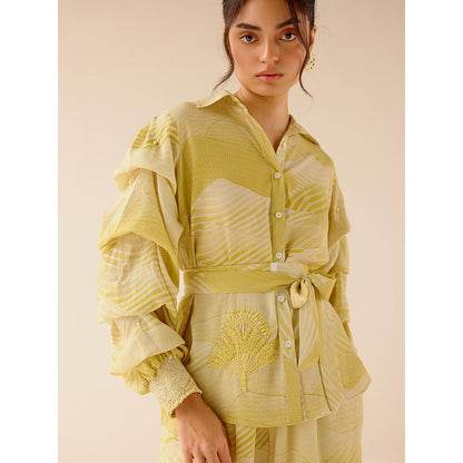 TRISARA Yellow Oasis Co-Ord (Set of 3)