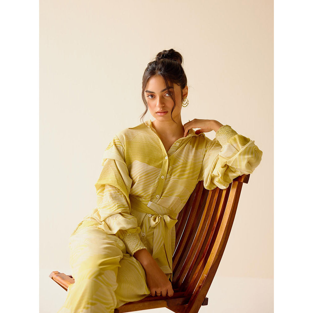 TRISARA Yellow Oasis Co-Ord (Set of 3)