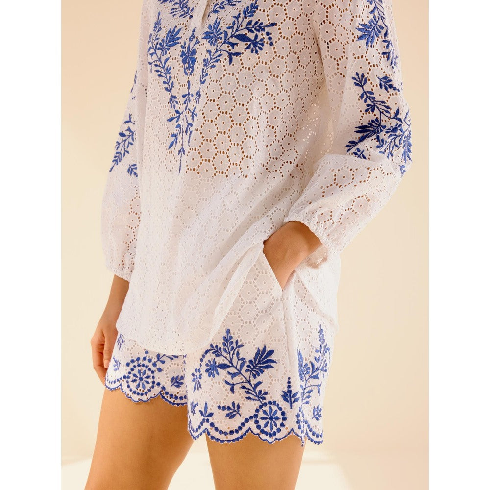 TRISARA Meadow Embroidered Top and Shorts (Set of 2)
