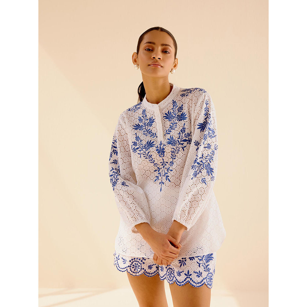 TRISARA Meadow Embroidered Top and Shorts (Set of 2)