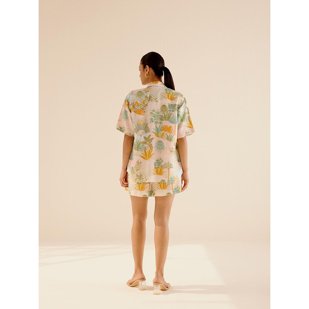 TRISARA Wild Flower Print Shirt and Shorts (Set of 2)
