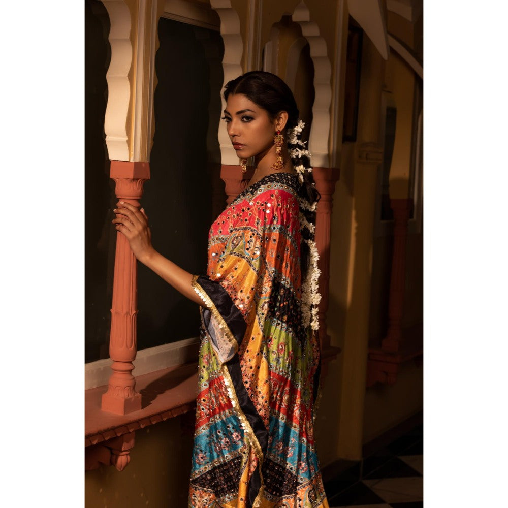 Tussya by Shreya Anika Multi-Color Kaftan Dress