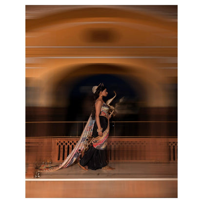 Tussya by Shreya Tanisi Saree Pallu with Stitched Blouse and Dhoti Skirt